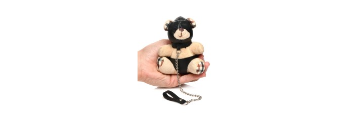 Porte-clés Teddy Bear BDSM avec cagoule