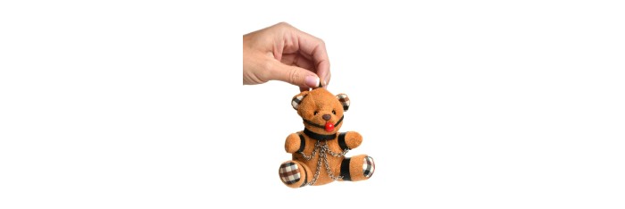 Porte-clés Teddy Bear bâillonné