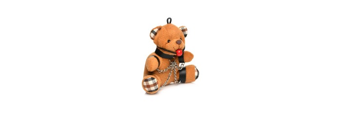 Porte-clés Teddy Bear bâillonné