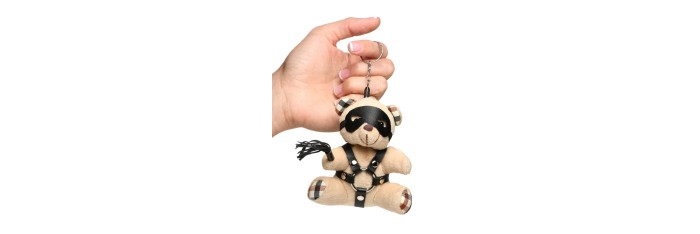 Porte-clés Teddy Bear BDSM avec martinet