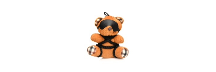 Porte-clés Teddy Bear en tenue Bondage