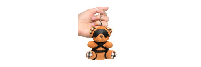 Porte-clés Teddy Bear en tenue Bondage