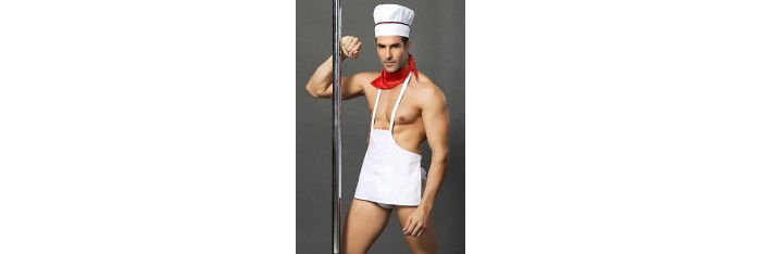 Tenue de cuisinier sexy - 4 pièces