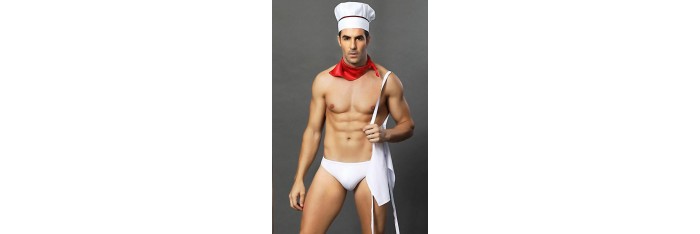 Tenue de cuisinier sexy - 4 pièces