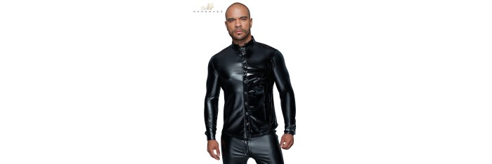 Chemise wetlook et vinyle H064