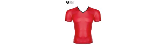 T-shirt wetlook rouge - Regnes