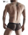 Boxer noir wetlook et mesh - Regnes