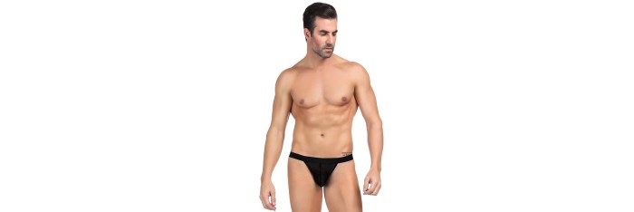 String homme noir résille