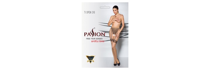 Collants ouverts TI016 20 deniers - beige