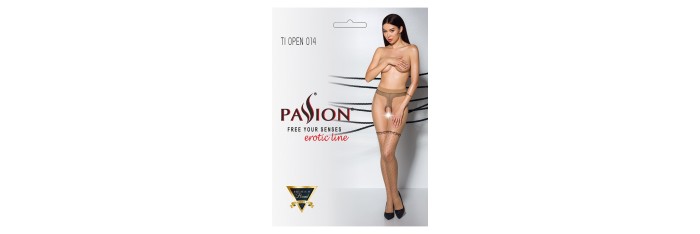 Collants ouverts TI014 20 deniers - beige