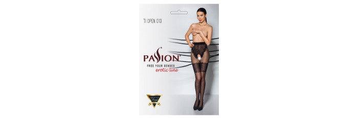 Collants ouverts TI013 20/40 deniers - noir