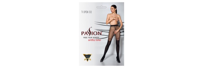 Collants ouverts TI012 20/40 deniers - noir