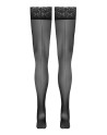 Bas autofixants noir Hold up 2 - Cotelli Legwear