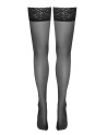 Bas autofixants noir Hold up 3 - Cotelli Legwear