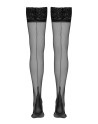 Bas autofixants couture noir 1 - Cotelli Legwear