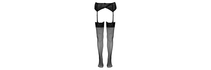 Bas résille noir - Cotelli Legwear