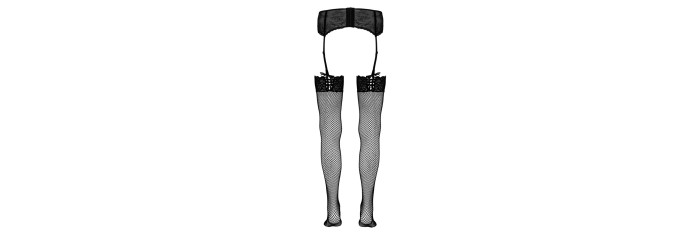 Bas résille noir - Cotelli Legwear