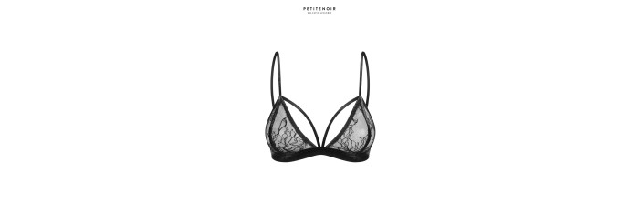 Soutien-gorge triangle dentelle et velours