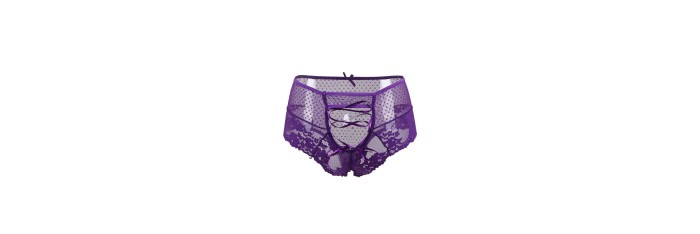 Tanga sexy pourpre à laçage