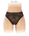 Tanga noir ouvert Ava - Fashion Secret