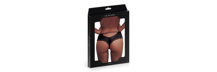 Tanga noir dentelle - Paris Hollywood