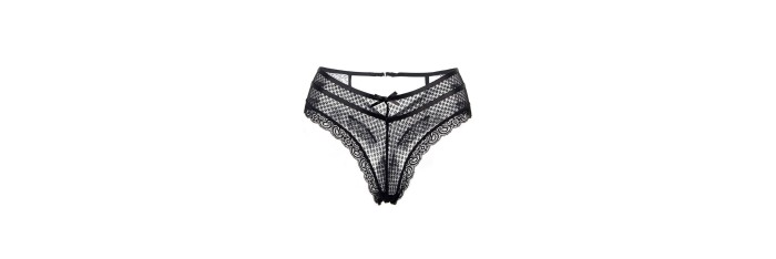 Tanga noir dentelle - Paris Hollywood