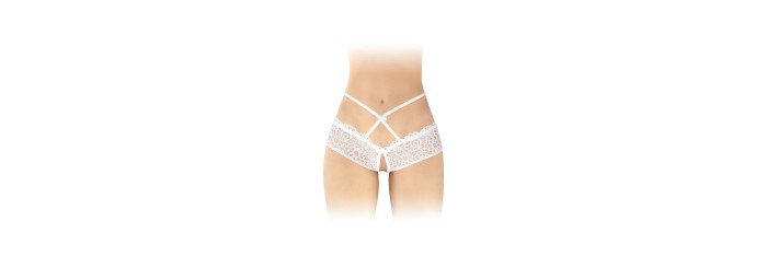 Culotte ouverte blanche Celia - Fashion Secret