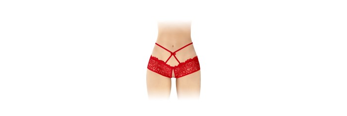 Culotte ouverte rouge Celia - Fashion Secret