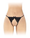 String ficelle ouvert Sandra noir - Fashion Secret