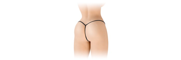 String ficelle ouvert Sandra noir - Fashion Secret