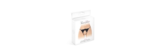 String ficelle ouvert Sandra noir - Fashion Secret