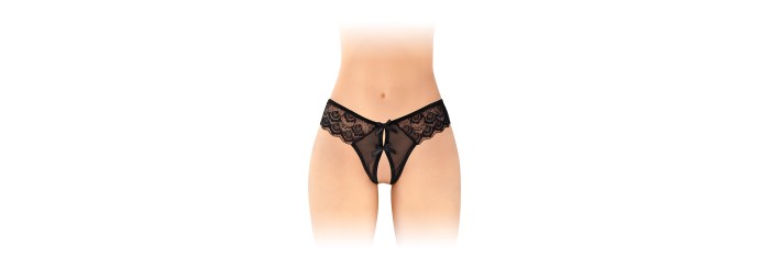 String ouvert Alicia noir - Fashion Secret