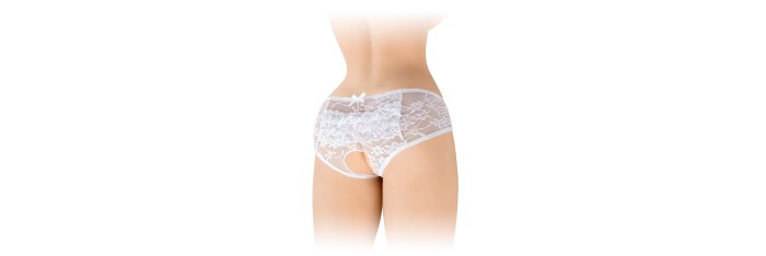 Culotte ouverte blanche Amanda - Fashion Secret