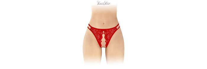 Culotte rouge ouverte Annette - Fashion Secret