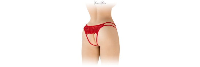 Culotte rouge ouverte Annette - Fashion Secret