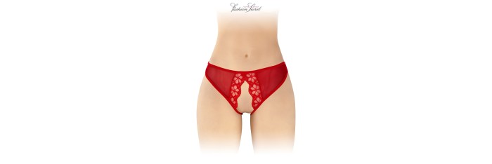 Culotte rouge ouverte Ambre - Fashion Secret