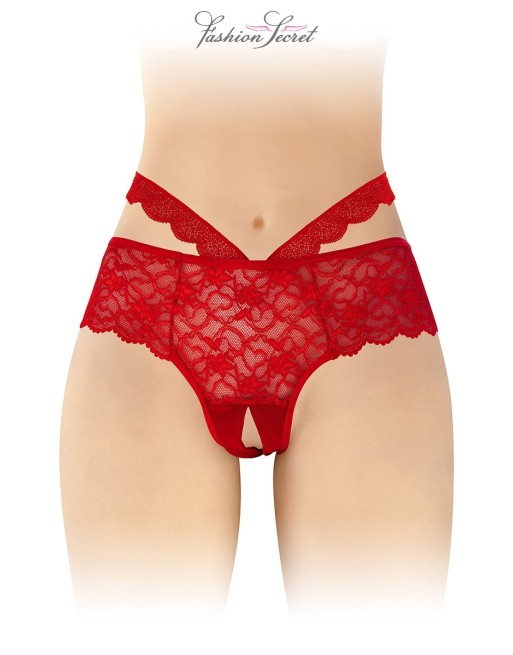 Culotte ouverte rouge Marie - Fashion Secret