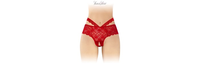 Culotte ouverte rouge Marie - Fashion Secret