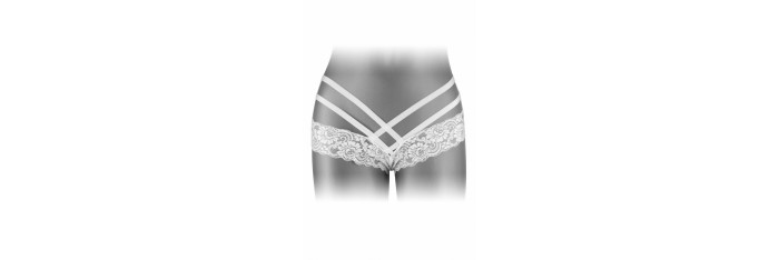 Tanga ouvert Anne - blanc