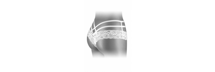 Tanga ouvert Anne - blanc