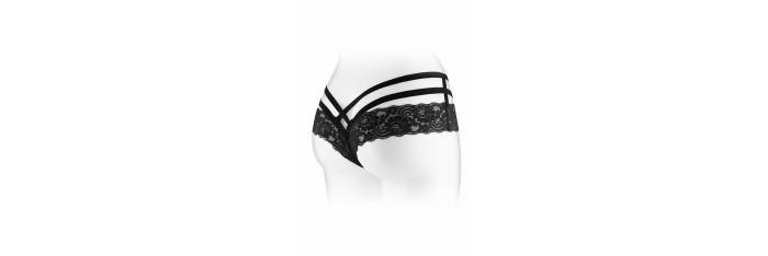 Tanga ouvert Anne - noir