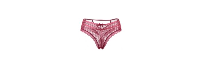 Tanga bordeaux dentelle - Paris Hollywood