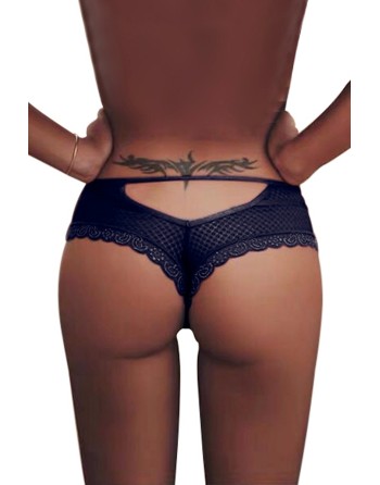 Tanga bleu dentelle - Paris Hollywood