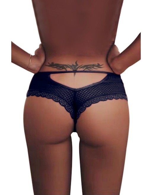 Tanga bleu dentelle - Paris Hollywood