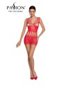 Robe nue résille BS090 - Rouge