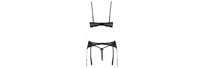 Ensemble lingerie ouverte noir - Cotelli Lingerie