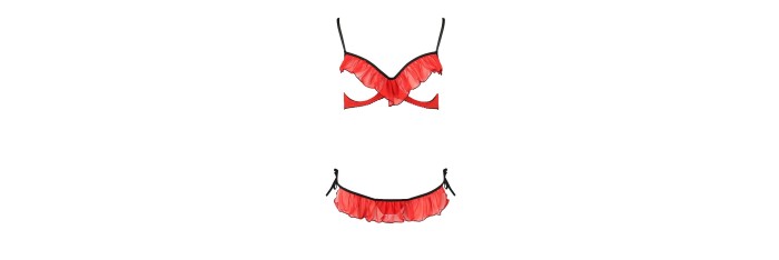 Ensemble lingerie seins nus Cherry - Passion