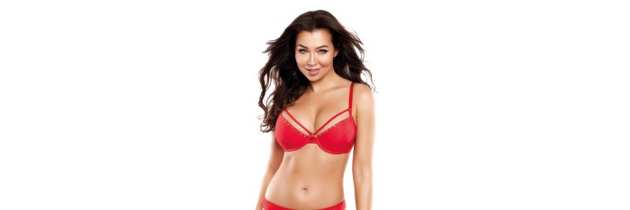 Soutien-gorge push-up rouge V-10351 - Axami