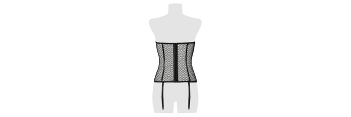 Corset bustier à jarretelles - Grey Velvet