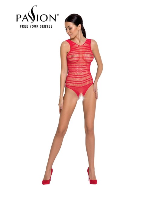 Body résille ouvert BS086 - Rouge